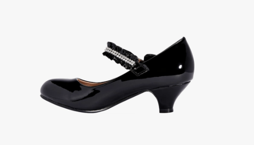 Truffle Collection Girls Black Belly Party Shoes