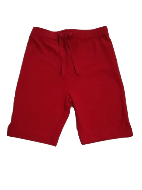 Red Plain Shorts, Kids