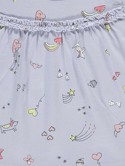 George Baby Girls Unicorn T-Shirts 3 Pack