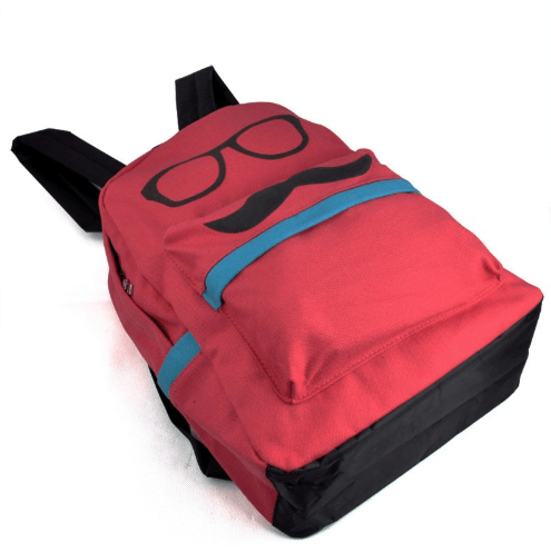 RHX Canvas Moustache Sunglasses Red Backpack - Stockpoint Apparel Outlet