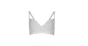Boohoo Fuller Bust White Lace Underwire Womens Bra - Stockpoint Apparel Outlet