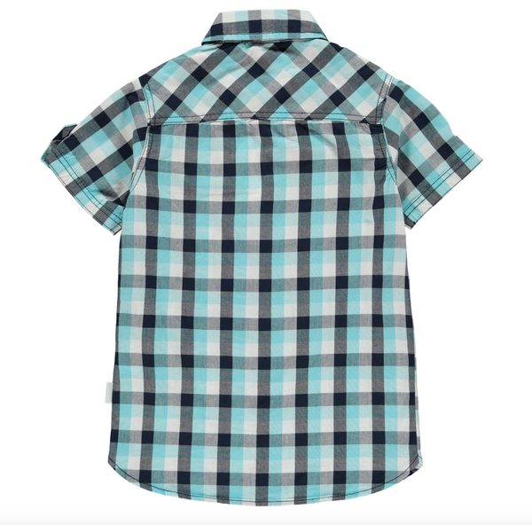 Lee Cooper Turquoise Check Boys Shirt - Stockpoint Apparel Outlet