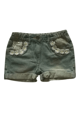 TU Girls Floral Lace Detail Blue Jeans Shorts - Stockpoint Apparel Outlet