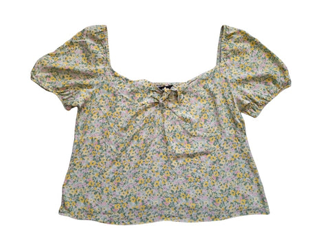 F&F Green Floral Womens Blouse - Stockpoint Apparel Outlet