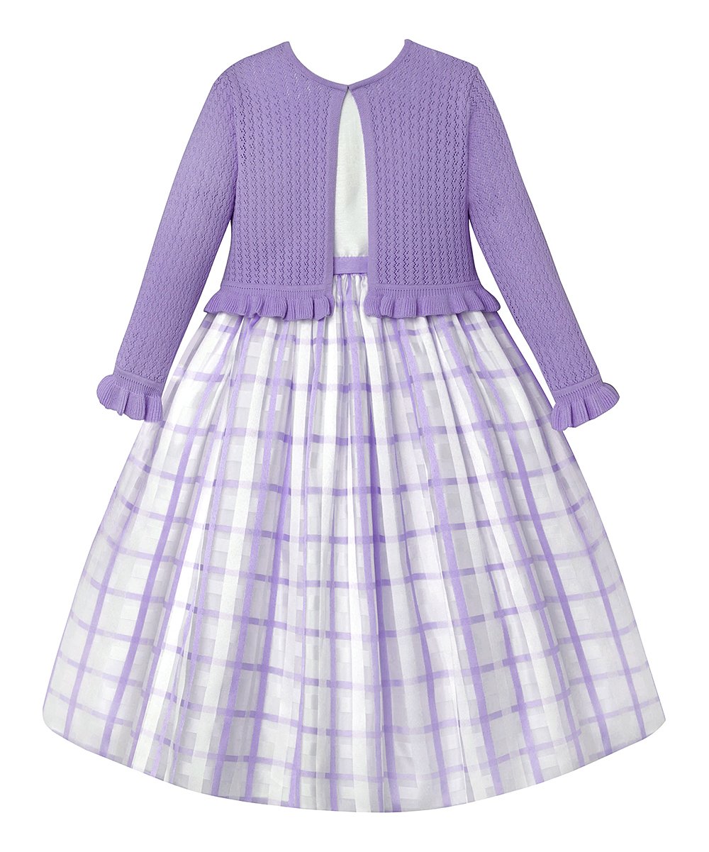 dress american princess American Princess White & Lilac Ruffle-Accent Sweater & Plaid Younger –  Stockpoint Apparel Outlet