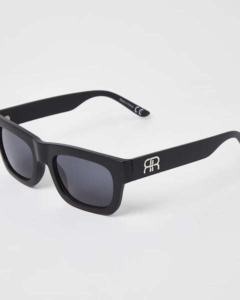 River Island Black RI Branded Square Frame Mens Sunglasses - Stockpoint Apparel Outlet