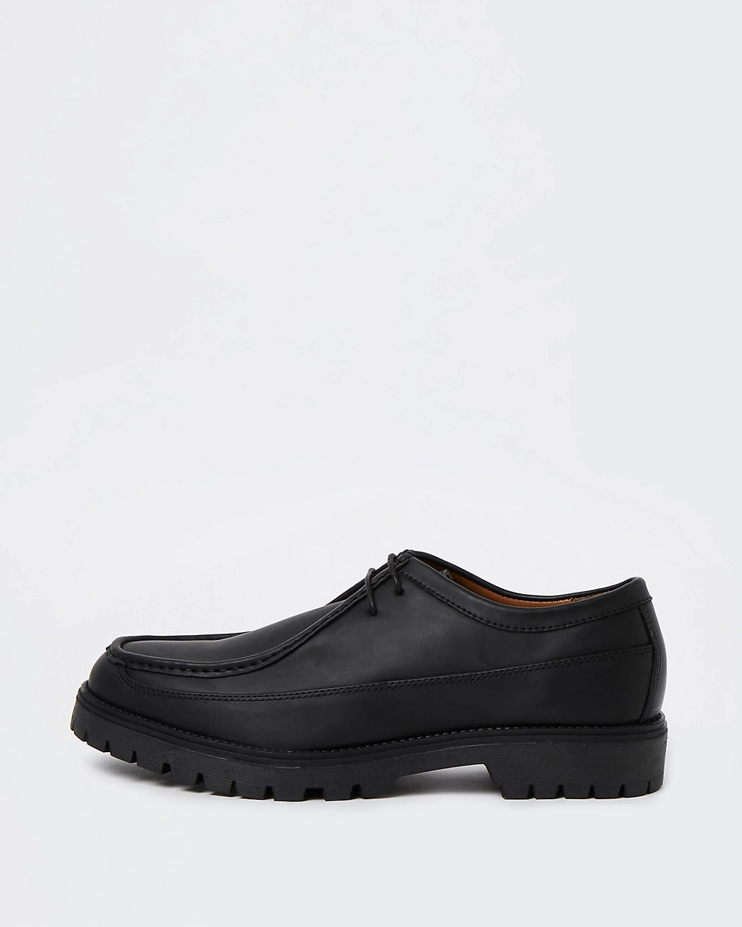 River Island Black Stitch Detail Lace Up Mens Shoes – Stockpoint