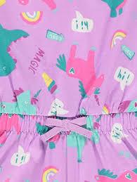 George Unicorn Rainbow Print Girls Jersey Playsuits 2 Pack - Stockpoint Apparel Outlet