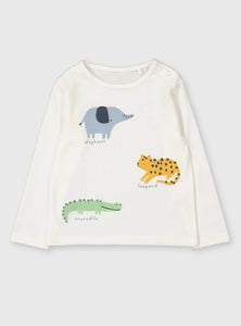 Tu White Safari Baby Boys T-Shirt - Stockpoint Apparel Outlet