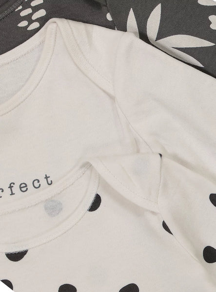 Tu 5 Pack Monochrome Print Baby Girls Bodysuits - Stockpoint Apparel Outlet
