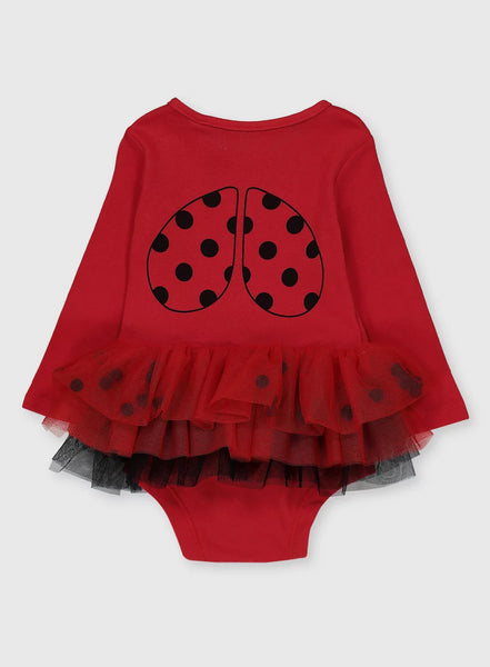 Tu Red Ladybird Love Bug Baby Girls Bodysuit & Tights - Stockpoint Apparel Outlet