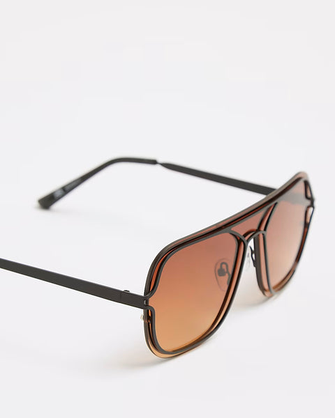 River Island Gold Colour Aviator Mens Sunglasses - Stockpoint Apparel Outlet