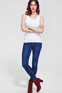 Hot Squash White The Essential Vest Womens Top - Stockpoint Apparel Outlet