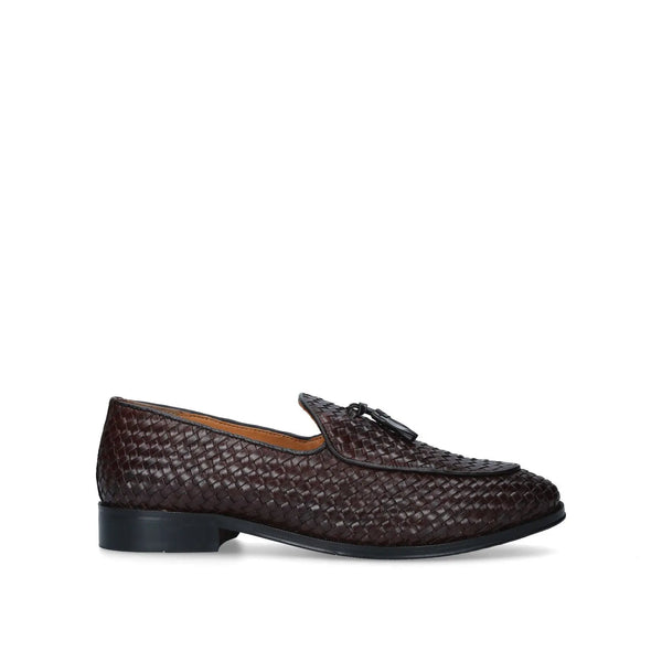 Kurt Geiger KG Haxsby Tassel Brown Leather Mens Loafers - Stockpoint Apparel Outlet