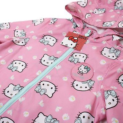 Hello Kitty Girl's Hearts Long Sleeve Rain Coats - Stockpoint Apparel Outlet