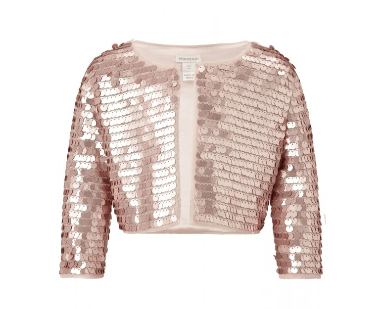 Monsoon Girls Sequinned Bolero Zooey Jacket Stockpoint Apparel Outlet