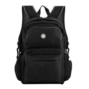 Black Fashion Zip Pocket Front Contrast Backpack - Stockpoint Apparel Outlet