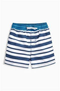 Next Blue/White Stripe Swim Shorts - Stockpoint Apparel Outlet
