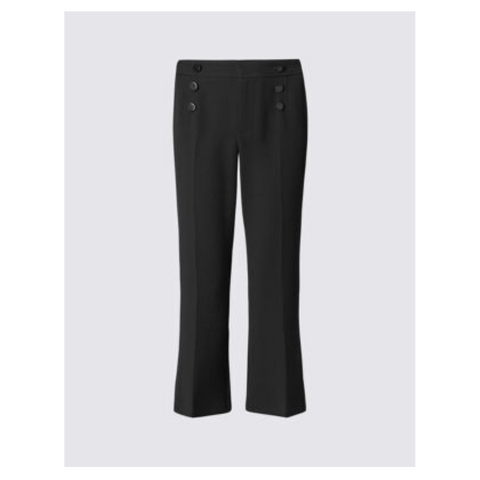 M&S Womens Black Stitched Trouser