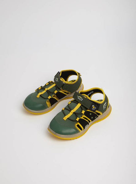 Tu Boys Khaki Light Up Adventure Sandals - Stockpoint Apparel Outlet