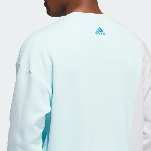 Adidas Light Blue Trae Crew Sweatshirts Mens Top