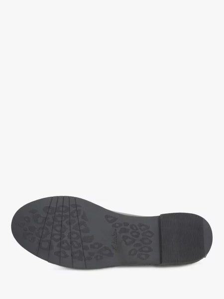 Clarks Preppy Edge Black Leather Girls School Shoes