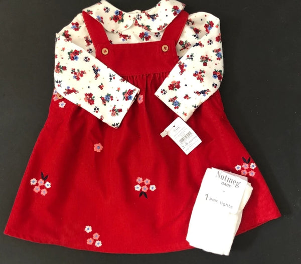 Nutmeg Red Baby Girls 3 Piece Set