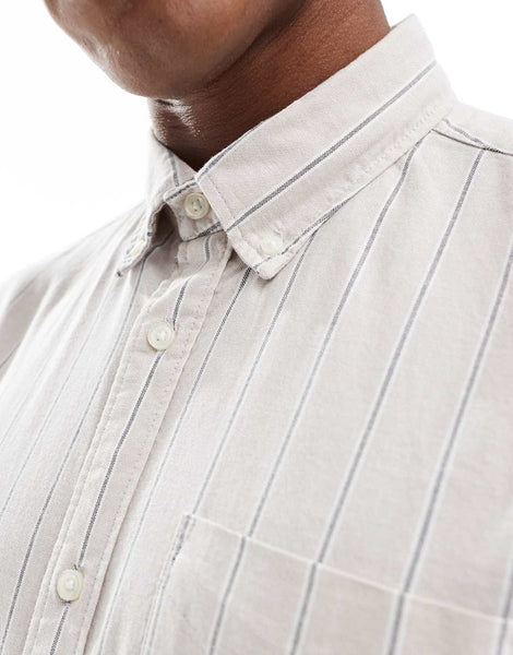 Jack& Jones Pure Cashmere Slim Fit Oxford Mens Shirt
