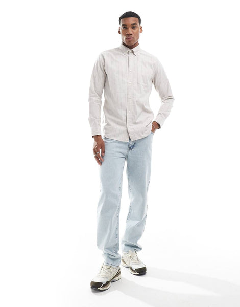 Jack& Jones Pure Cashmere Slim Fit Oxford Mens Shirt