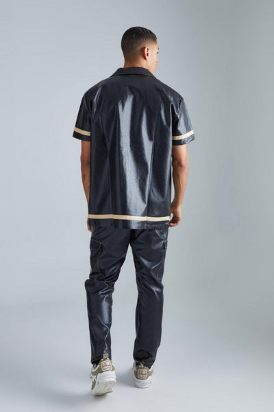 BoohooMan Black Short Sleeve Boxy Mens Shirt
