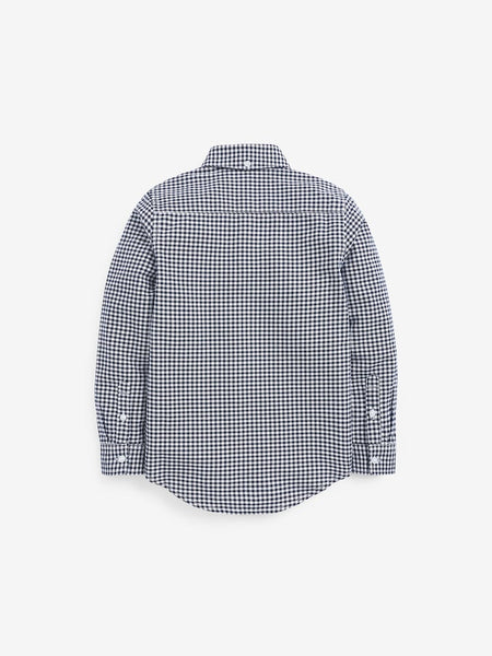 Next Navy & White Check Older Boys Shirt