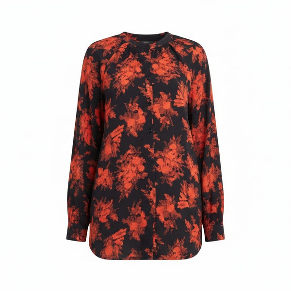JD Williams Black & Orange Floral Womens Top