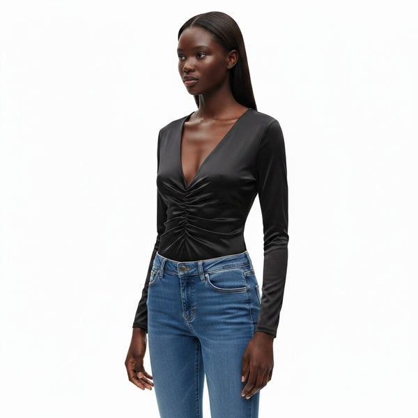 Zara Black Womens Bodysuit