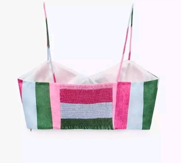 Zara Multi Colored Womens Crop Top