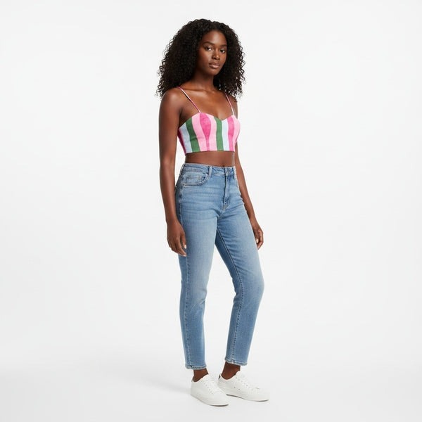 Zara Multi Colored Womens Crop Top