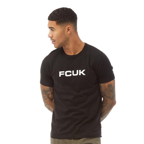 FCUK Black& White Mens T- Shirt