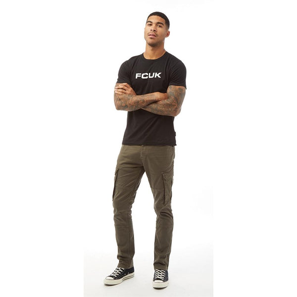 FCUK Black& White Mens T- Shirt
