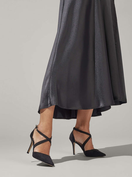 Kurt Geiger Carvela Black Suedette Womens Sandals