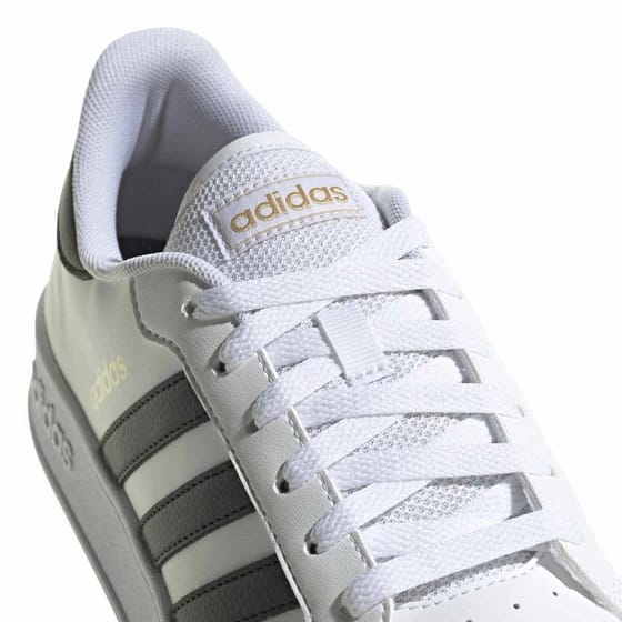 Adidas White With Black Stripes Mens Trainers