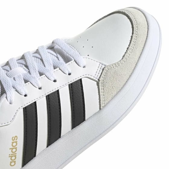 Adidas White With Black Stripes Mens Trainers