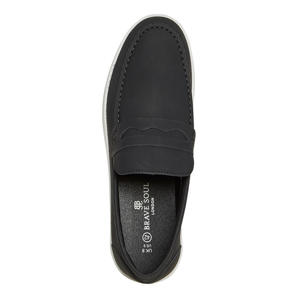 Brave Soul Black Mens Loafers