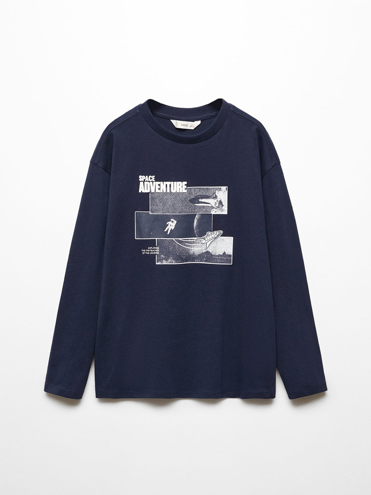 Mango Navy Blue Space Adventure Printed Older Boys T-Shirt