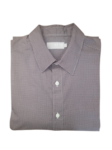 1778 Dark Orange Micro Brick Print Regular Fit Mens Shirt
