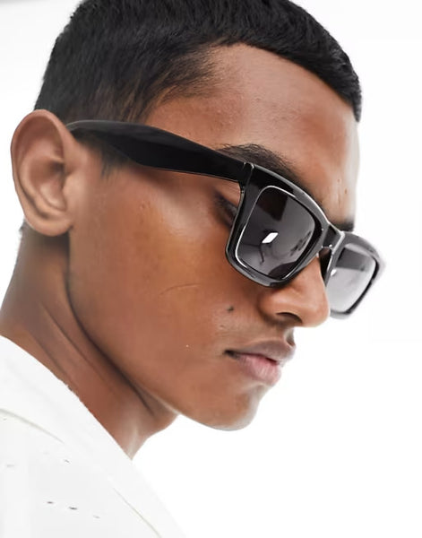 New Look Black Wayfarer Mens Sunglasses