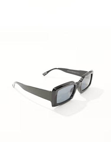 New Look Black Rectangle Framed Mens Sunglasses