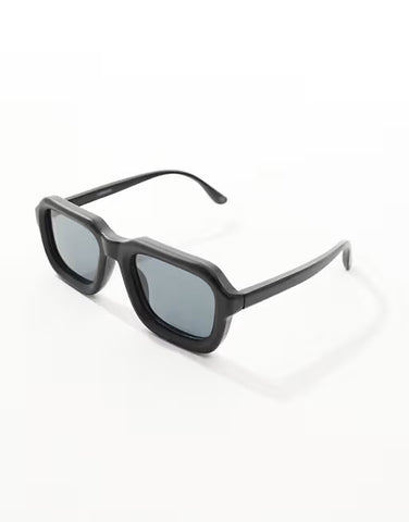 Asos Design Matte Black Square Mens Sunglasses