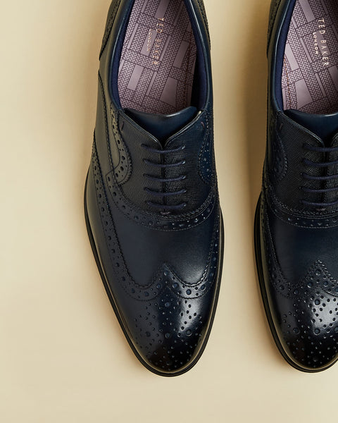 TED BAKER Mens Black Mittal Brogues