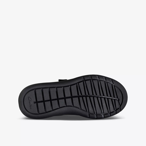 Clarks Black Leather Scape Sky Boys / Mens Shoes