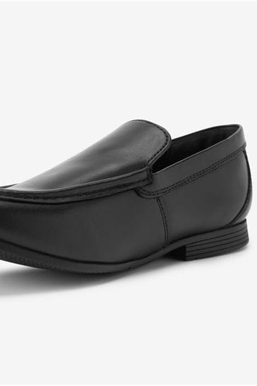 Next Black Leather Mens Loafer