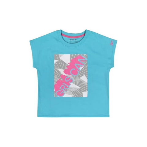 Reebok Blue Logo Older Girls T-Shirt